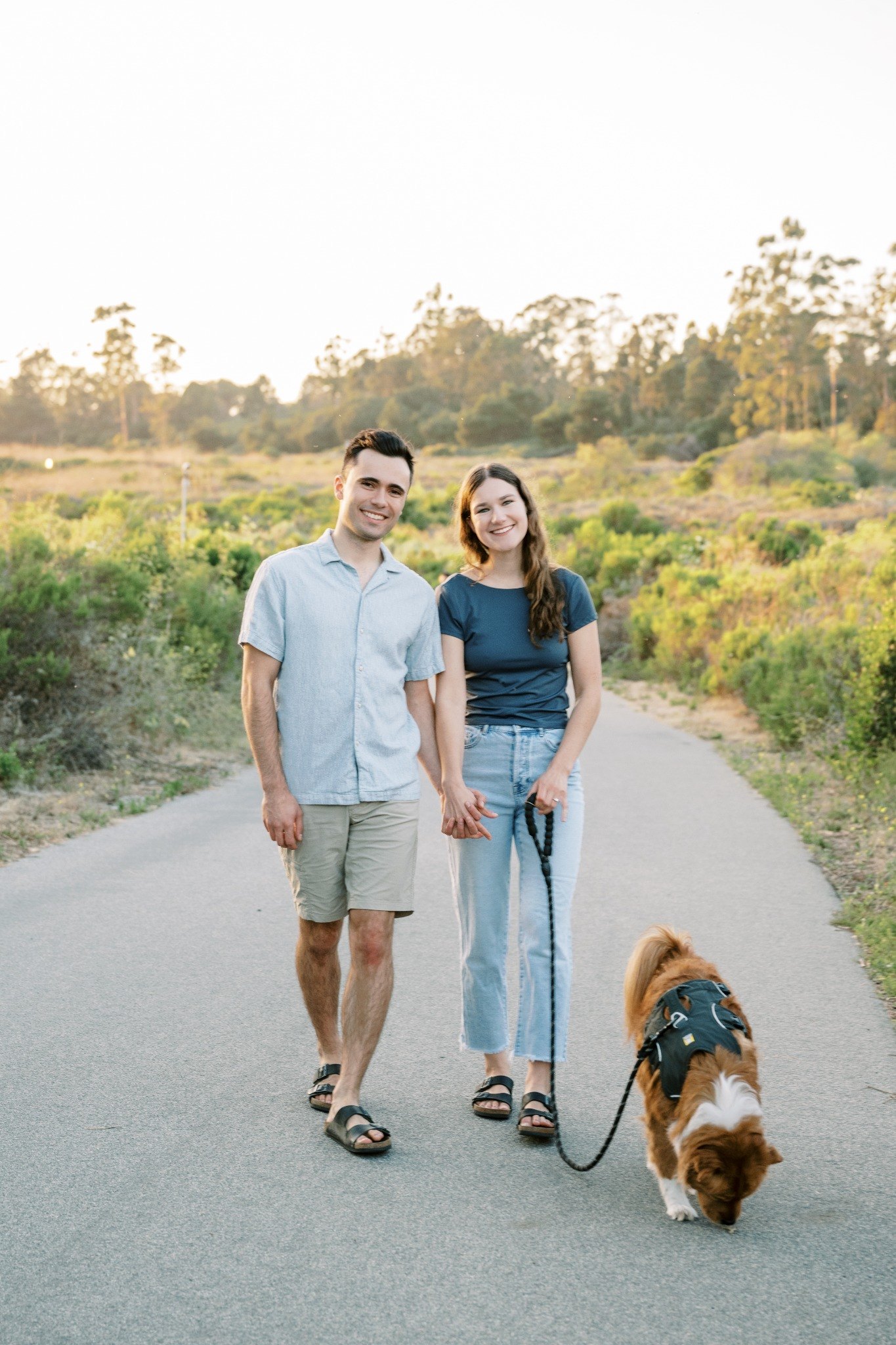 Molly and Nick walking with Dani